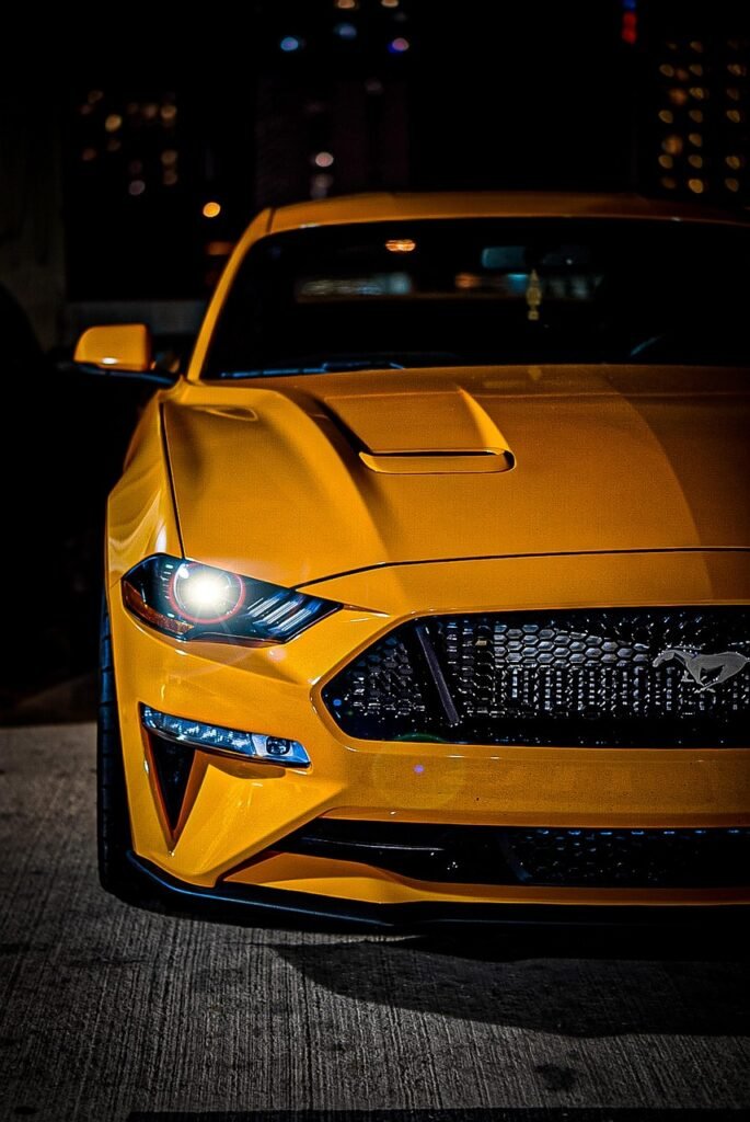 car, mustang, car wallpapers, vehicle, automobile, auto, street, city, urban, night